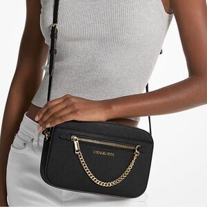 Michael Kors Jet Set Large Saffiano Leather Crossbody Bag